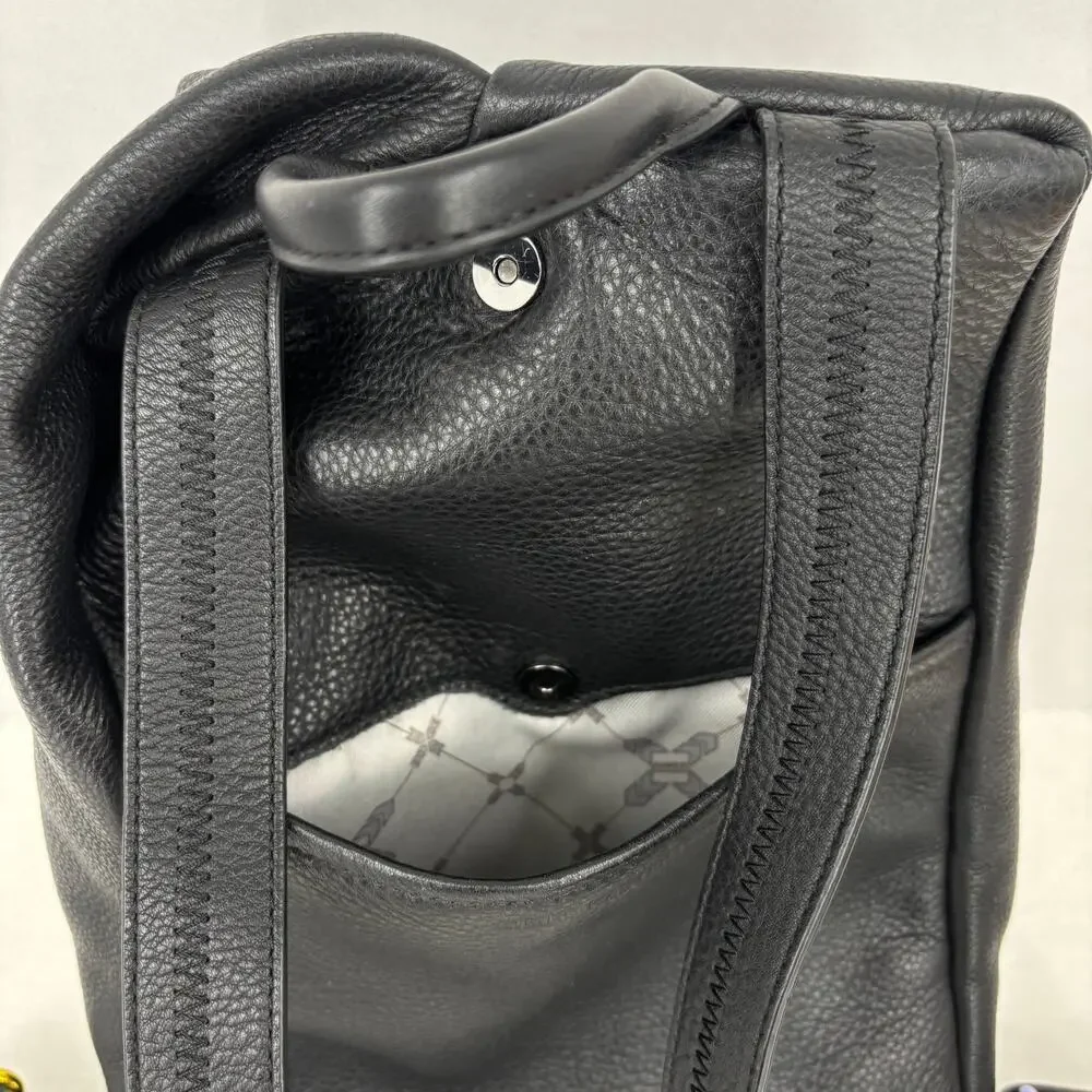 Aimee Kestenberg Tamitha Backpack‎ Black Pebbled Leather Handbag Purse